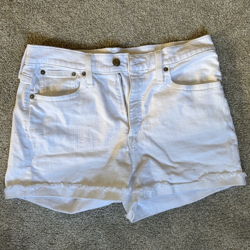 Jcrew White Denim Shorts